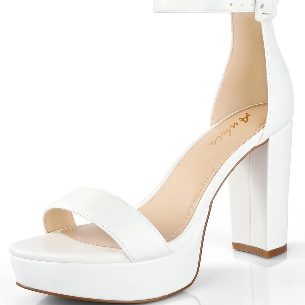 Elegant White Platform Heels